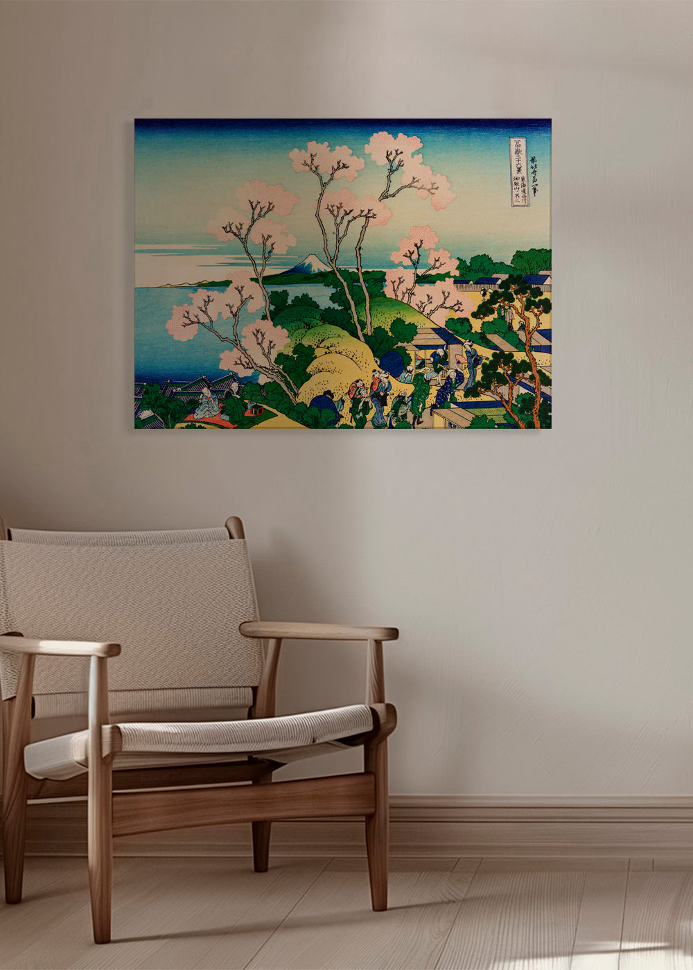 Landskap: Mount Fuji med körsbärsblommor