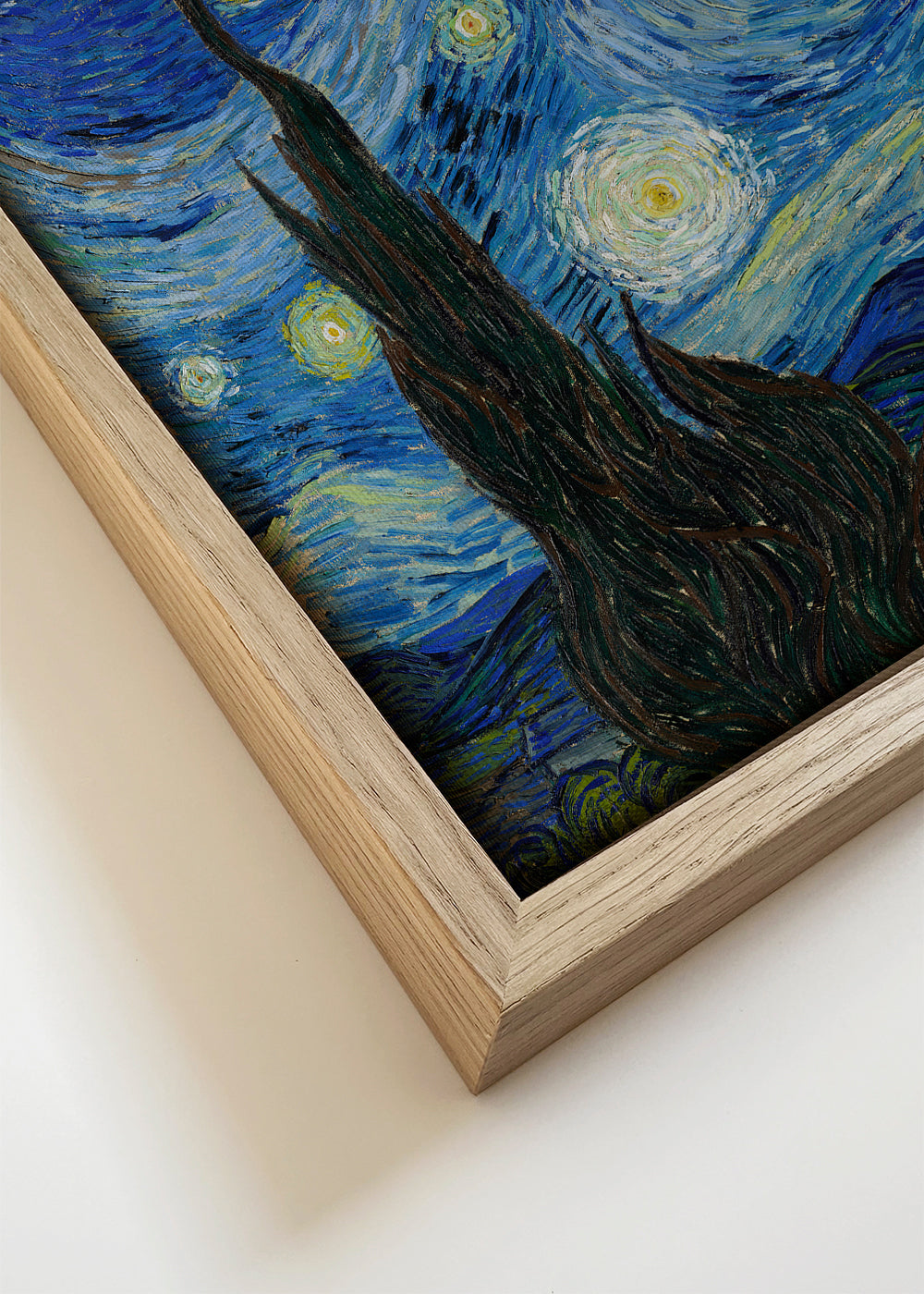 Abstrakt verk stjärnnatt med cypress