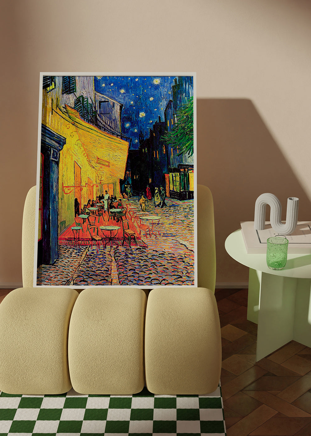 Kökskonst Nattcafé i impressionistisk stil