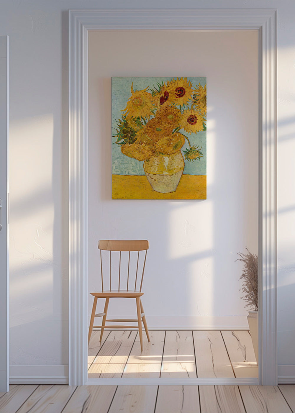 Botanisk poster Solrosor i vas