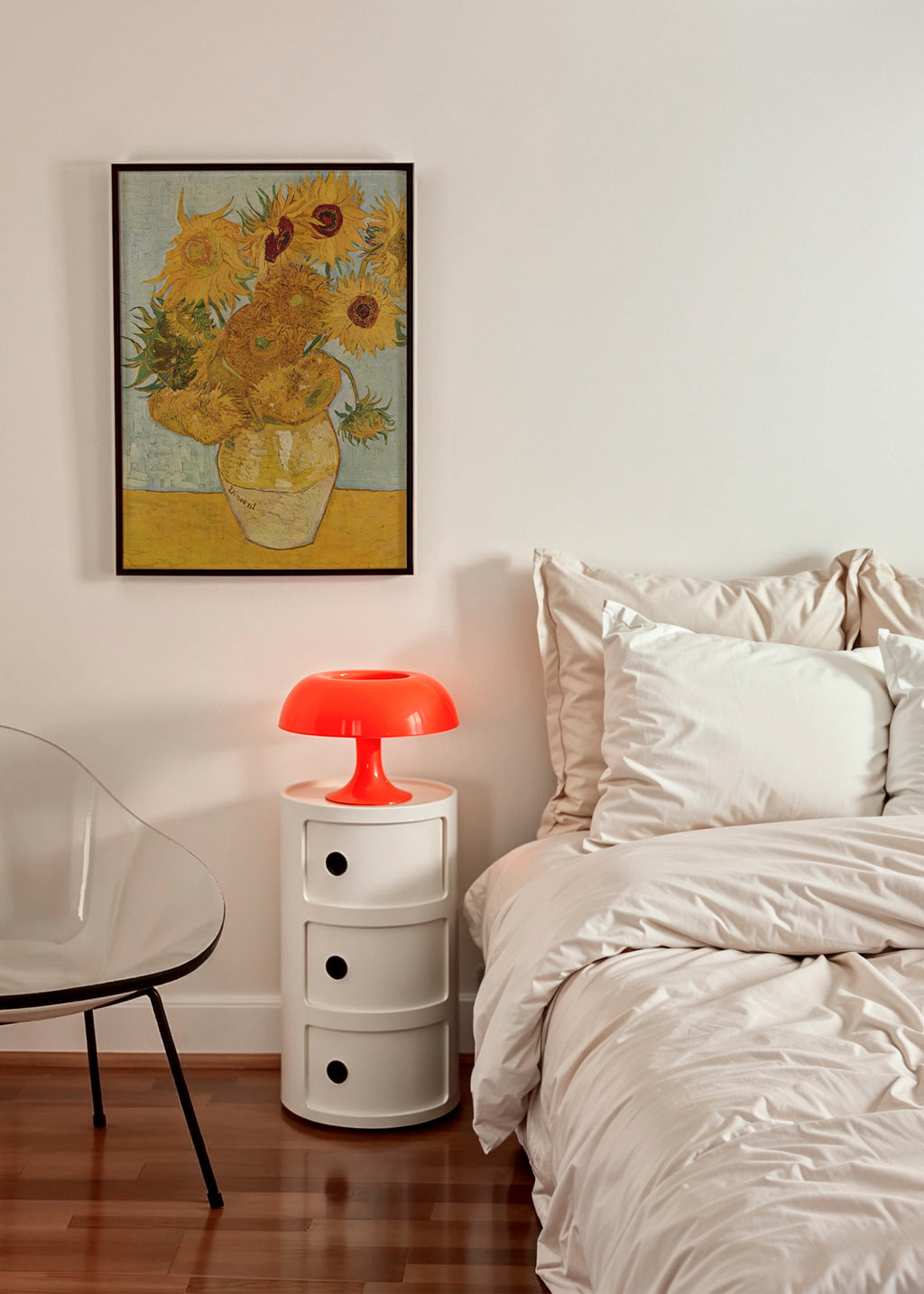 The Sunflowers - Van Gogh - Framed poster in an interior