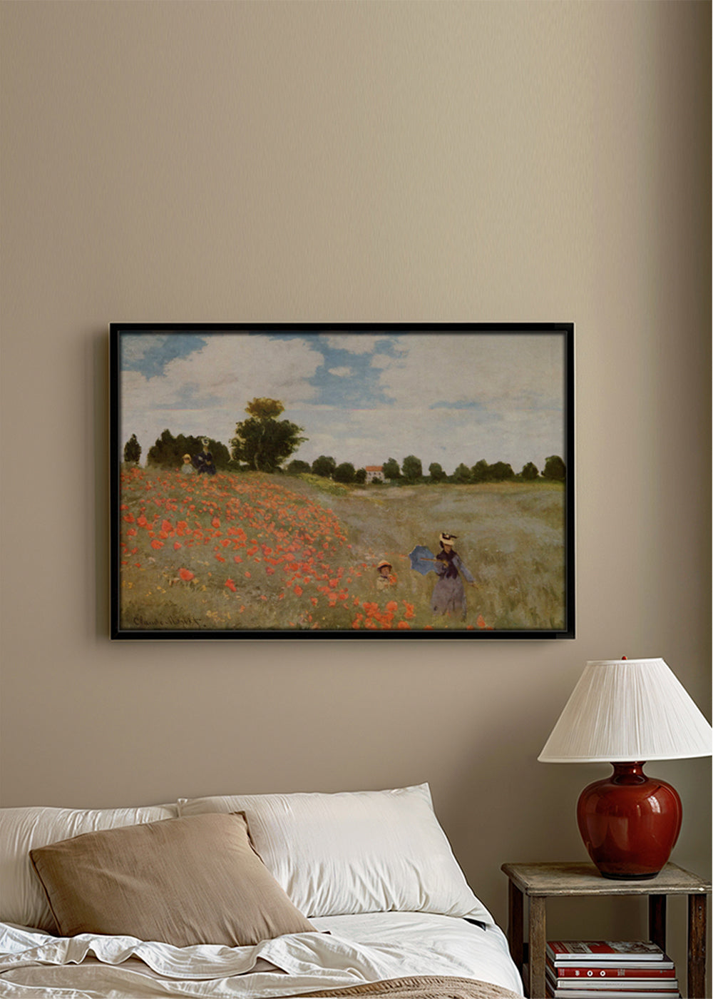 Botanisk poster med vallmofält