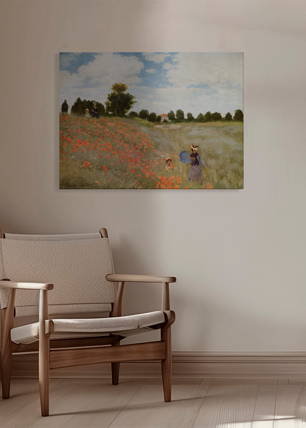 Botanisk poster med vallmofält