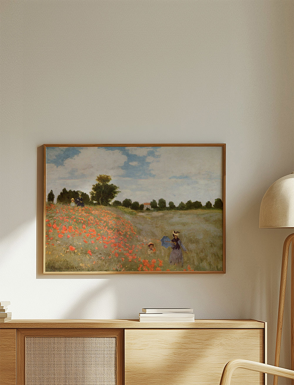 Botanisk poster med vallmofält