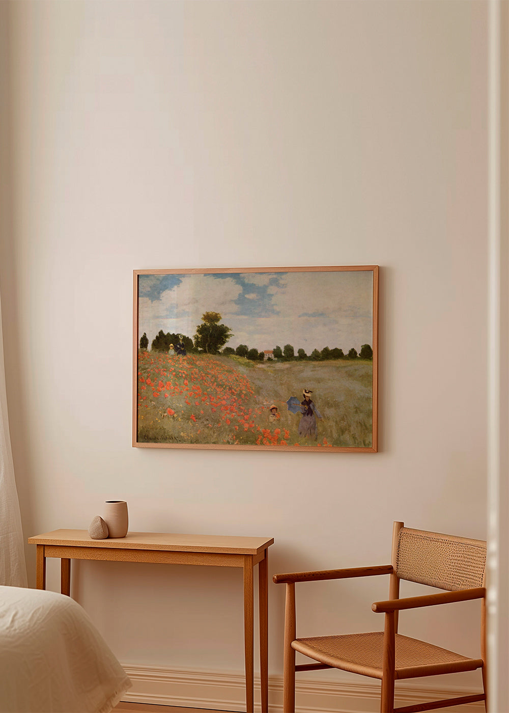 Botanisk poster med vallmofält