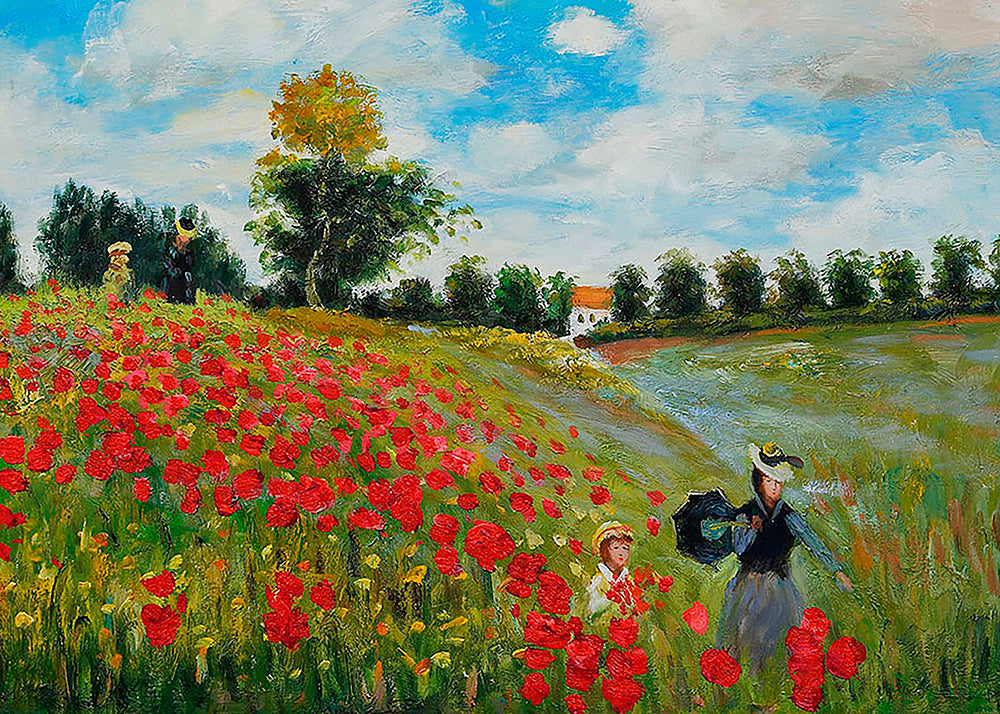 Landskapskonst: vallmofält i Argenteuil