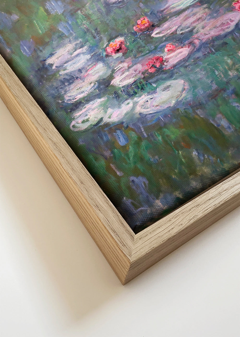 Botanisk poster: näckrosor i impressionistisk olja