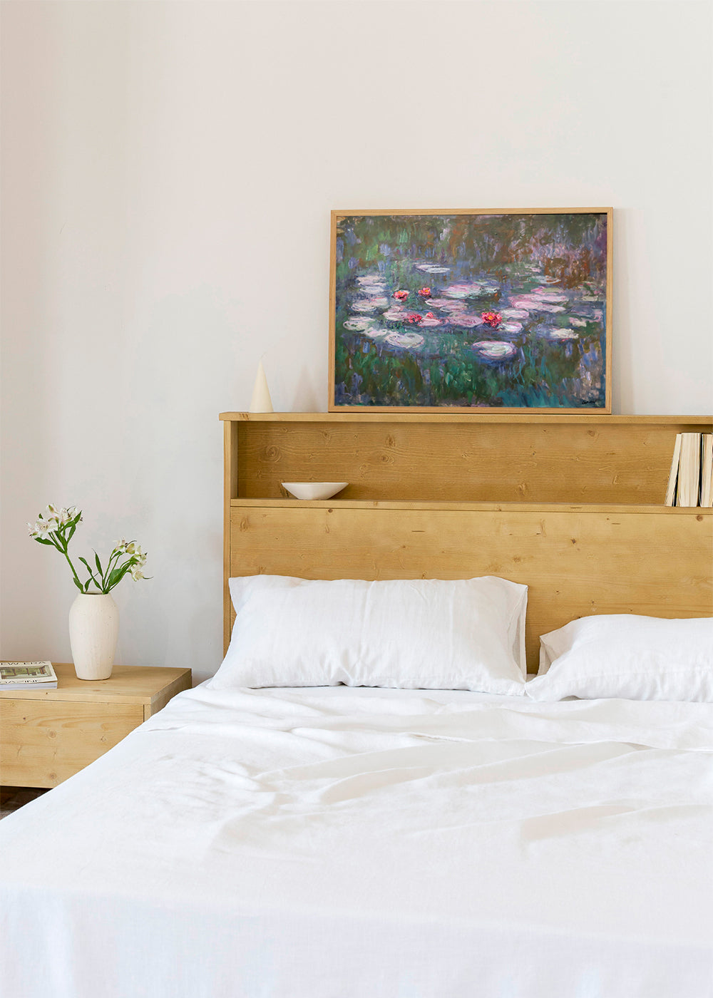 Botanisk poster: näckrosor i impressionistisk olja