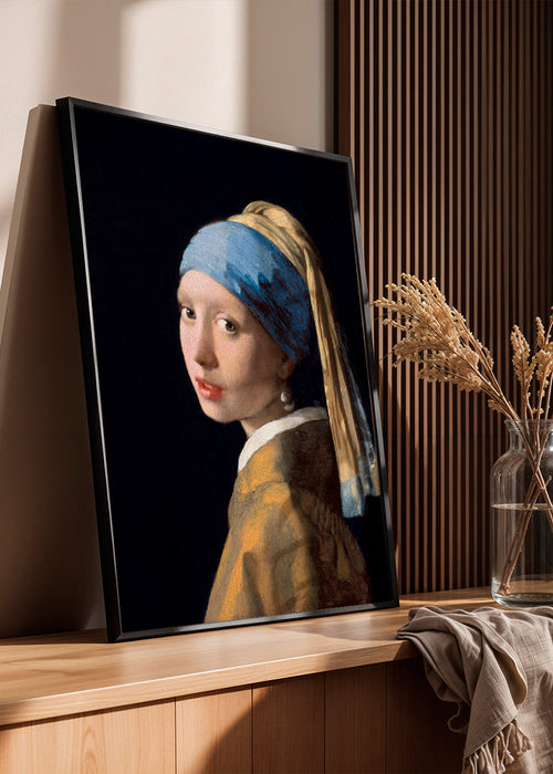 Vintage affisch porträtt med blå turban