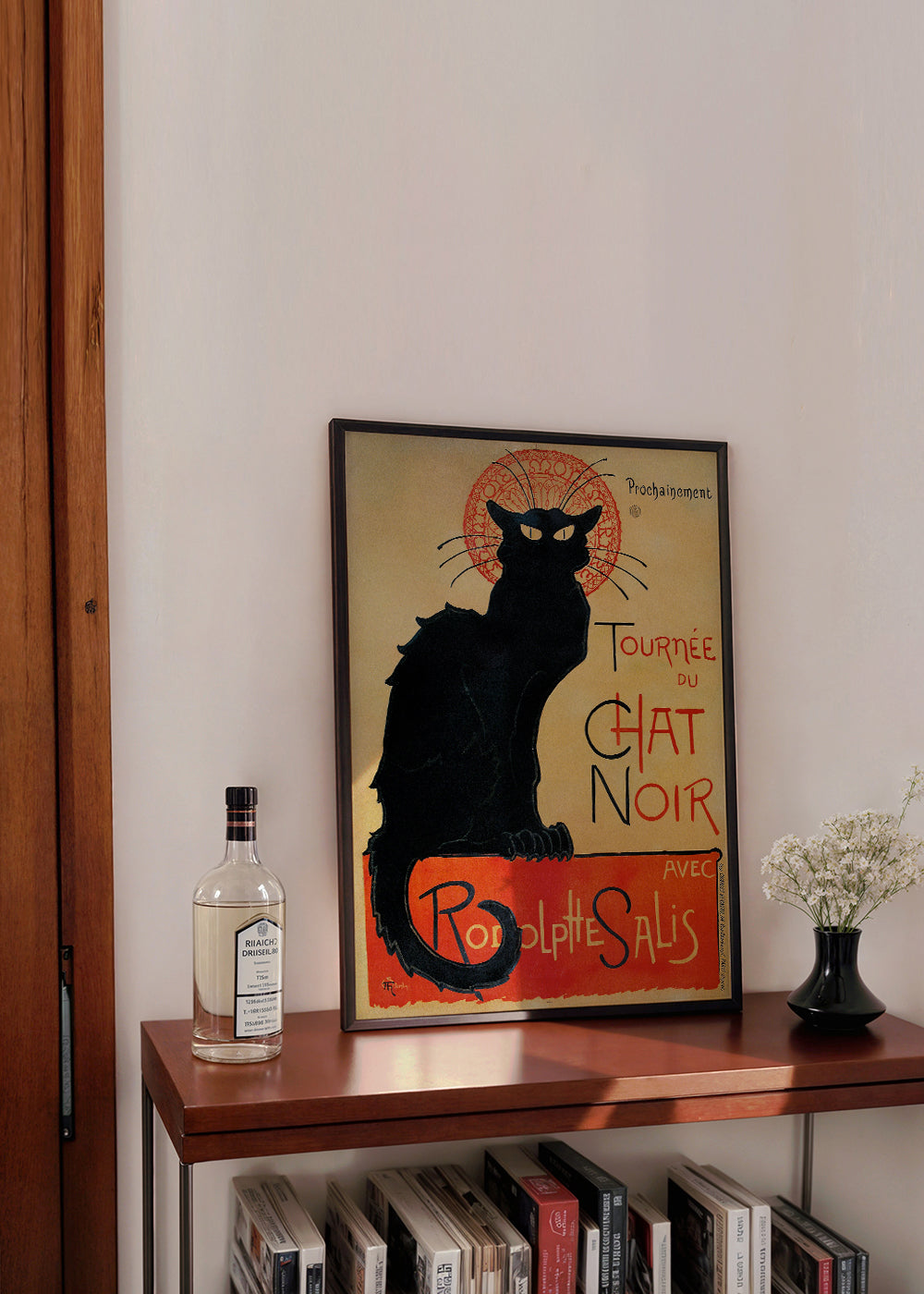 Affisch svart katt i vintage-stil
