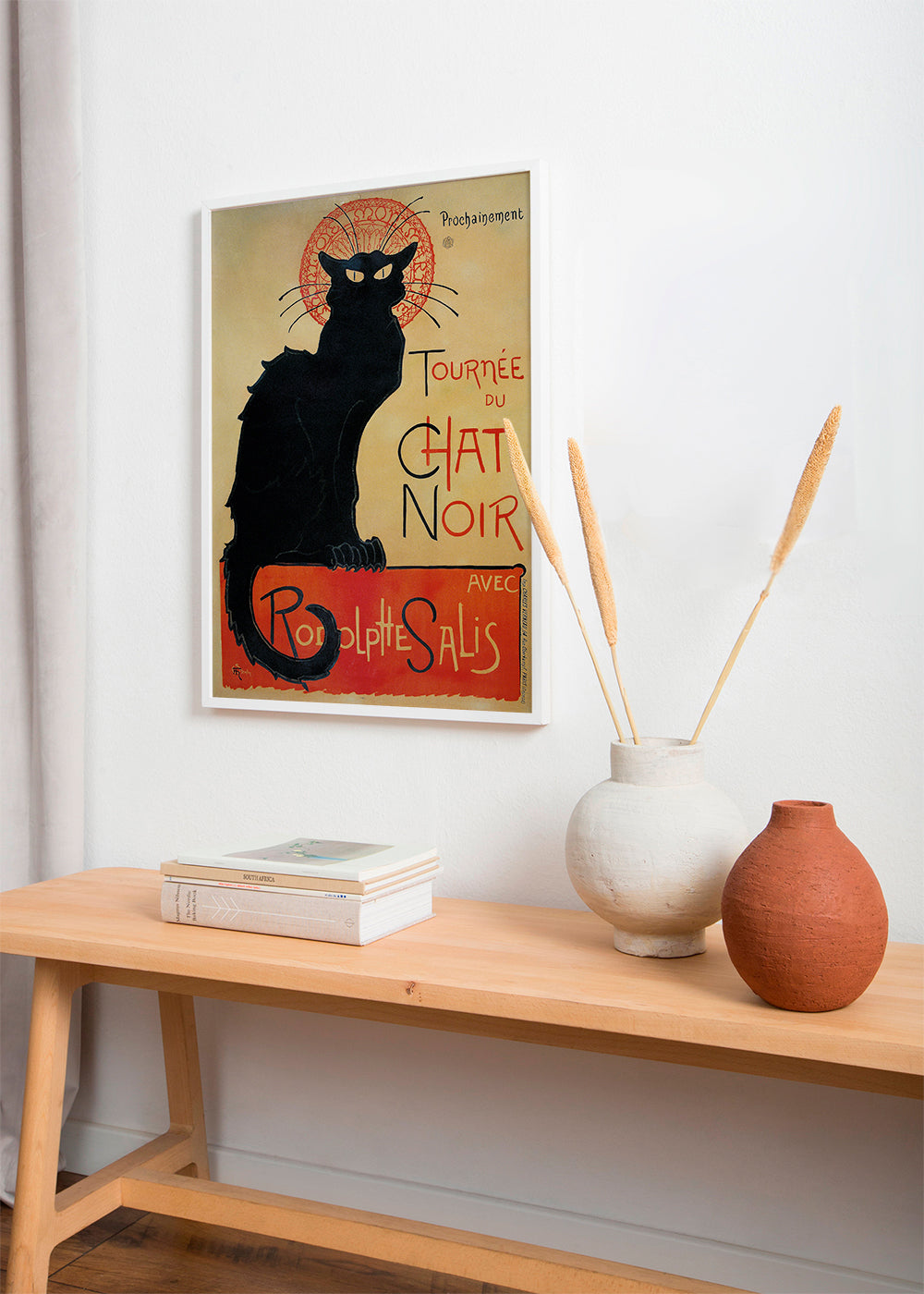 Affisch svart katt i vintage-stil