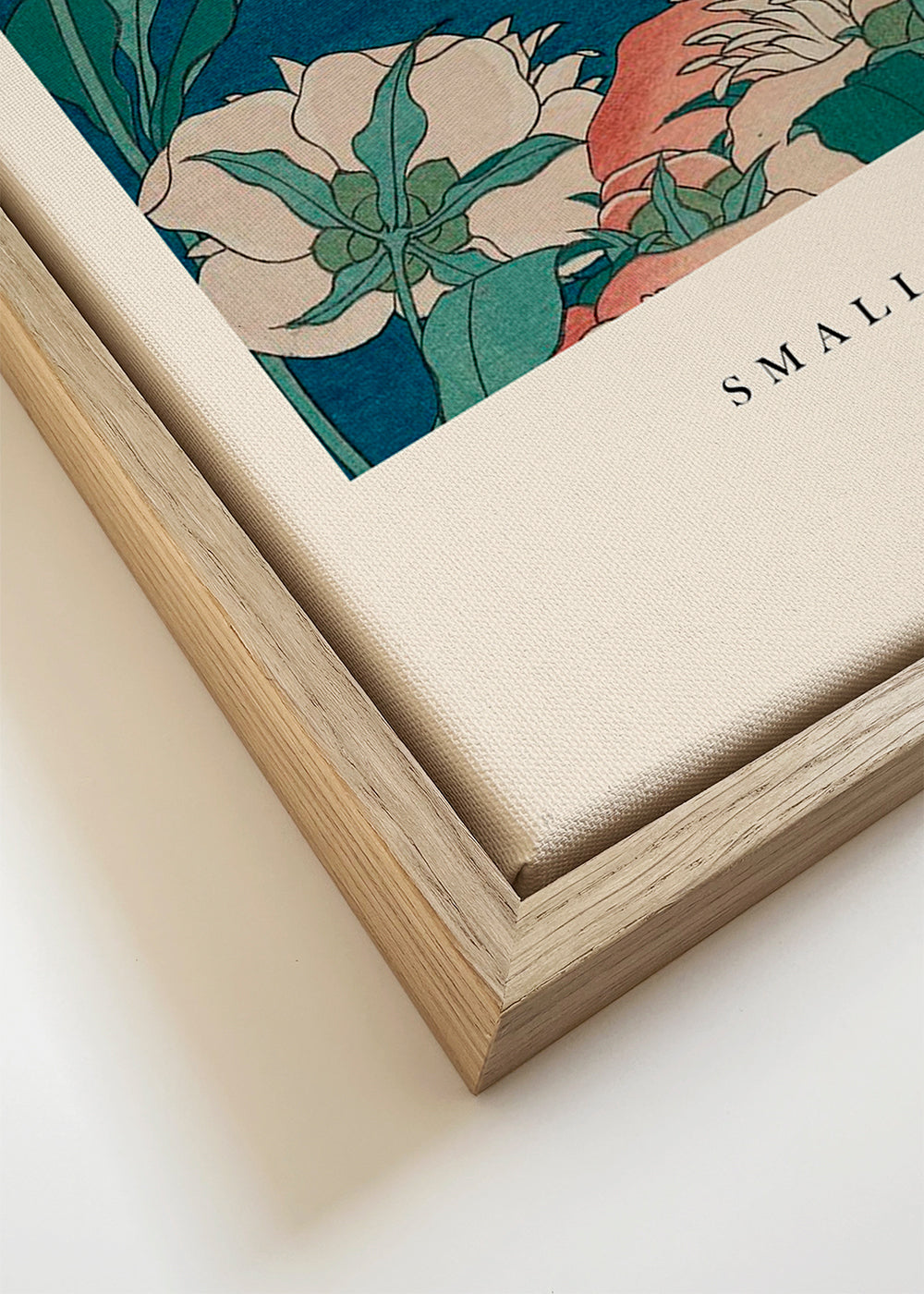 Botanisk poster med pioner och kanariefågel