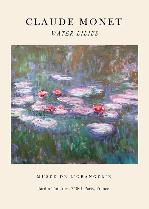 Botanisk poster: Näckrosor impressionistisk