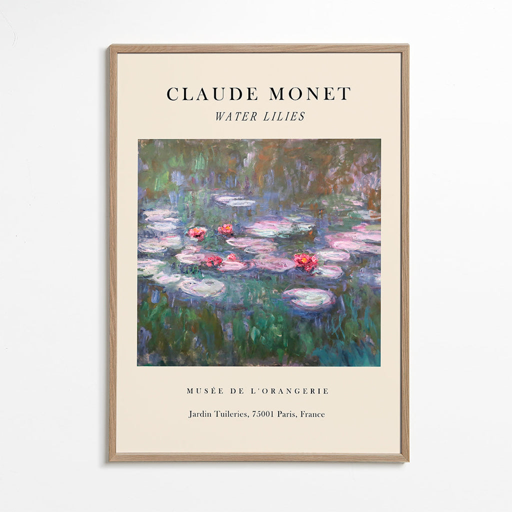 Botanisk poster: Näckrosor impressionistisk