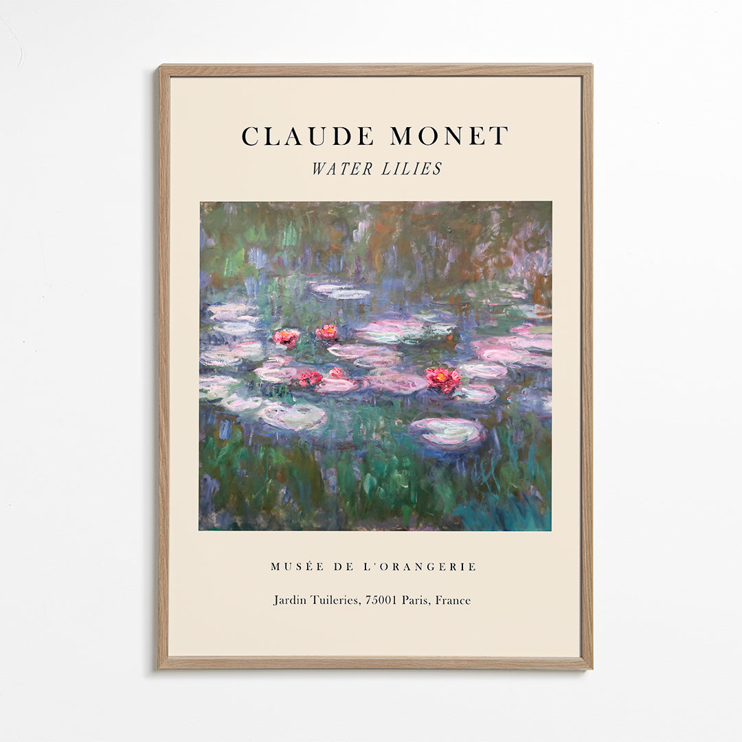 Botanisk poster: Näckrosor impressionistisk