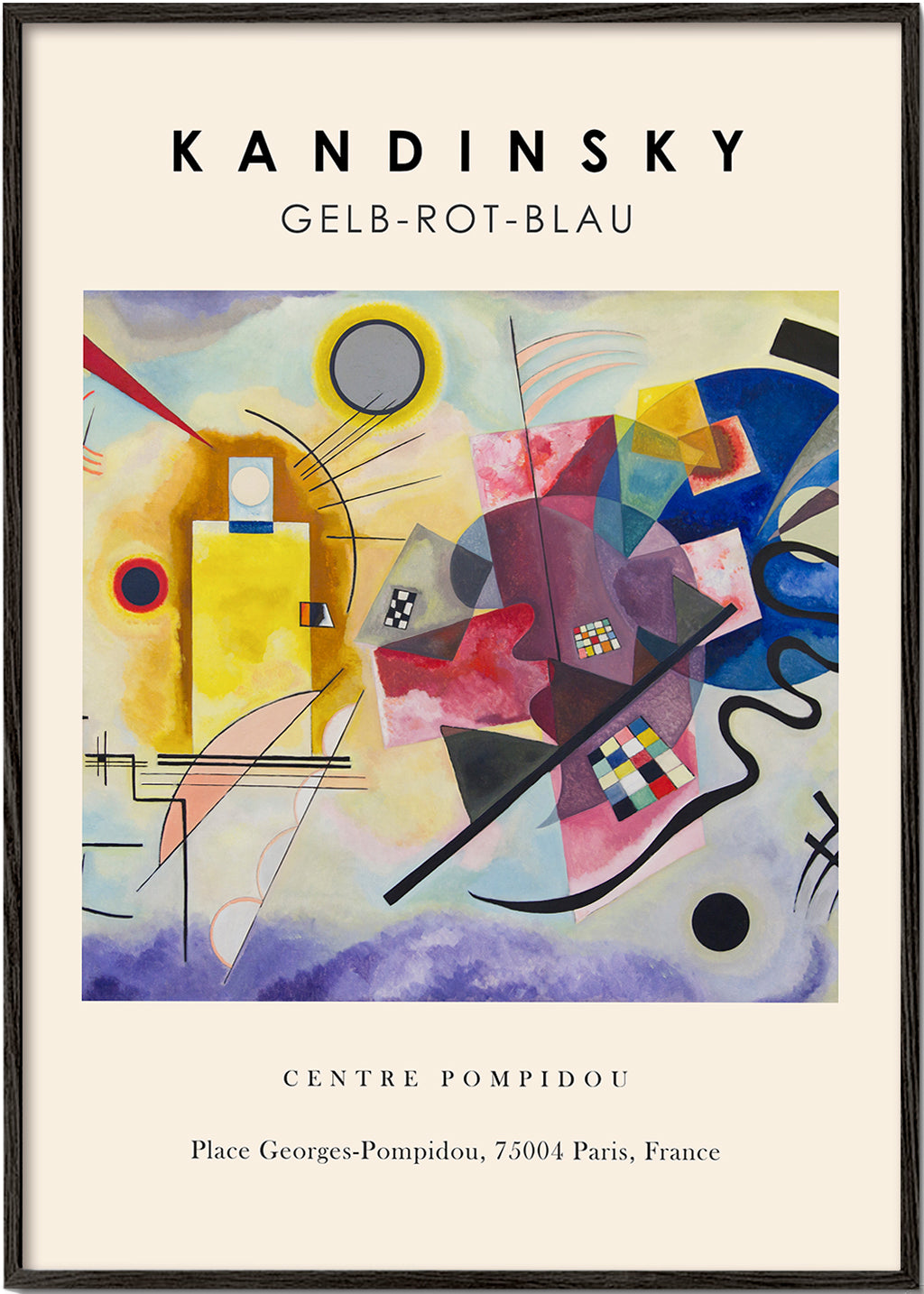 Abstrakt konst Kandinsky Gelb-Rot-Blau
