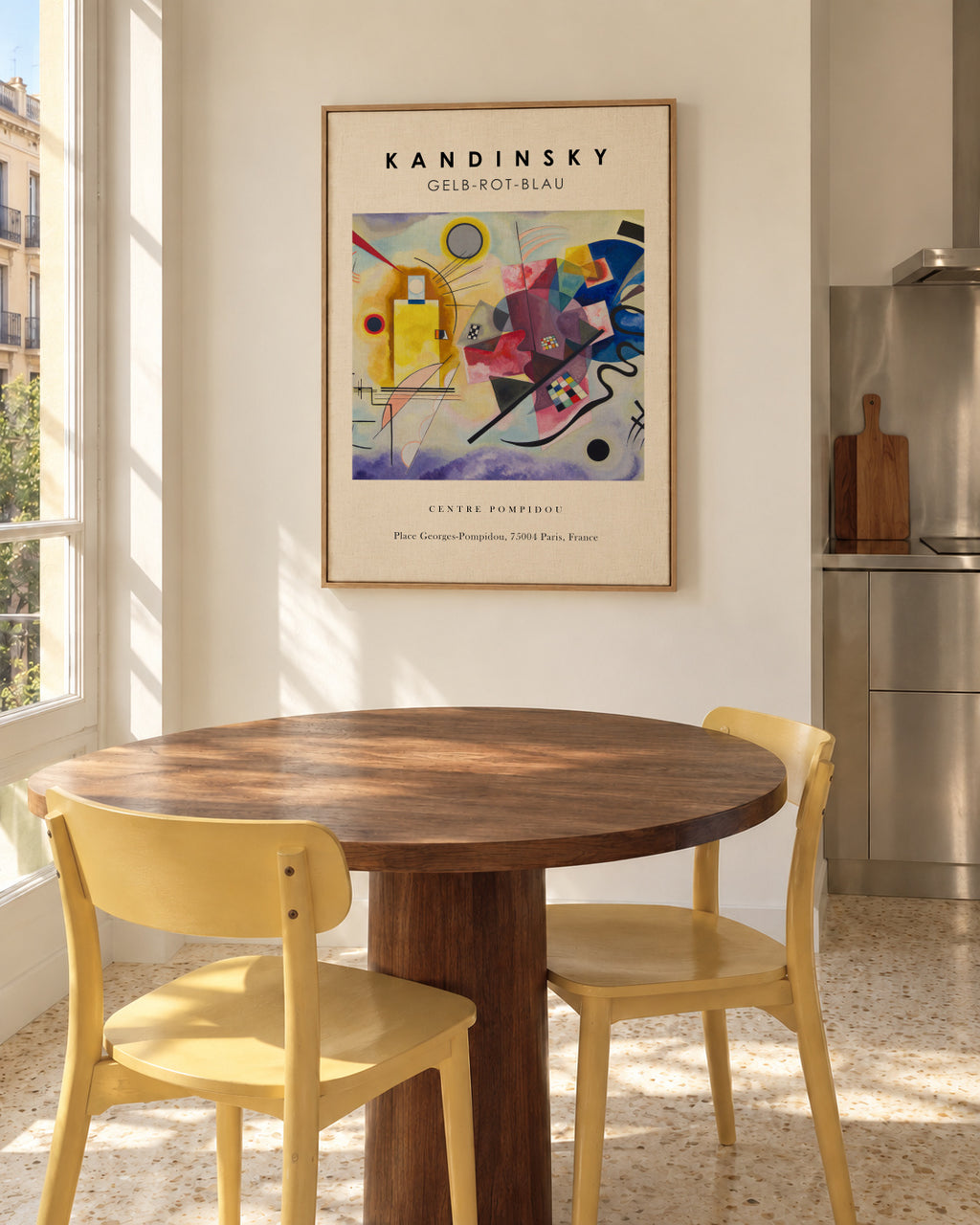 Gelb-Rot-Blau Exhibition - Vasili Kandinsky - Framed canvas in an interior