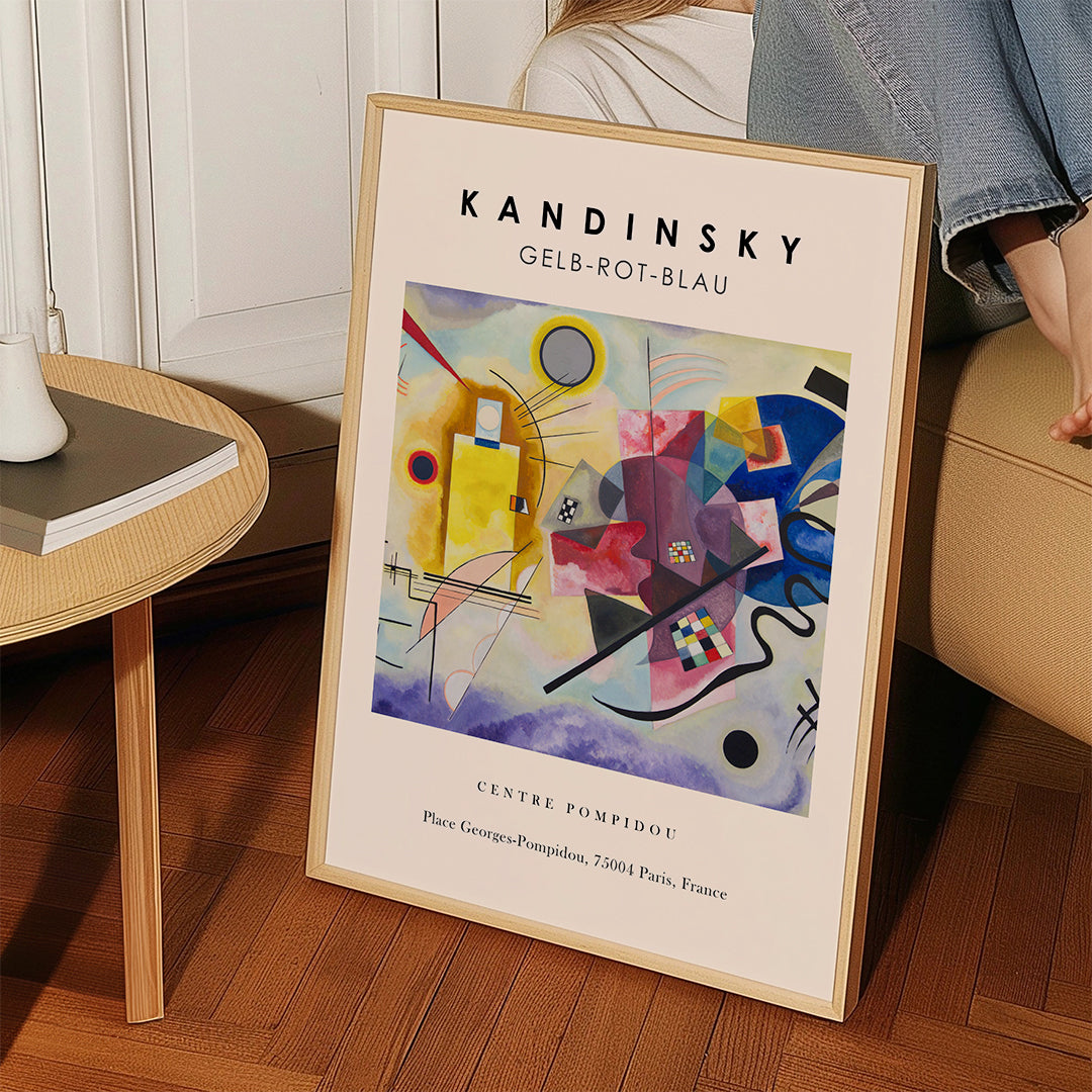 Abstrakt konst Kandinsky Gelb-Rot-Blau