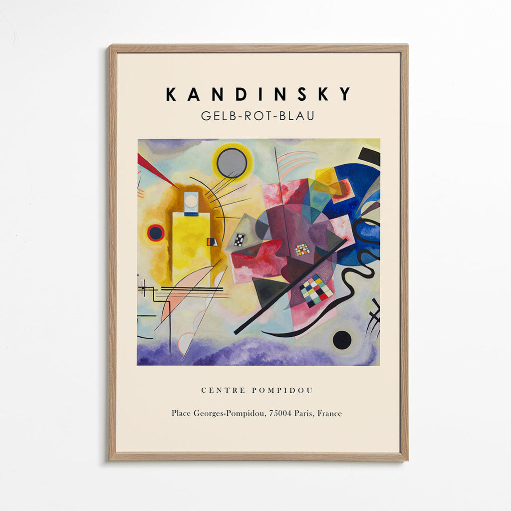 Abstrakt konst Kandinsky Gelb-Rot-Blau