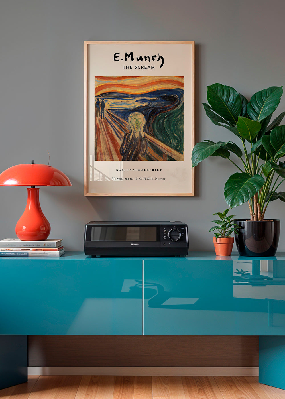 Abstrakt konstverk med expressionistisk figur
