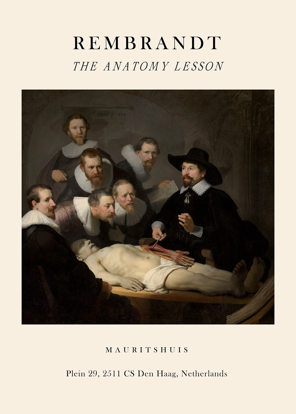 Vintage anatomilektion med kirurger