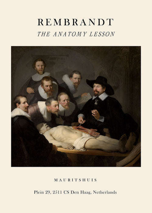 Vintage anatomilektion med kirurger