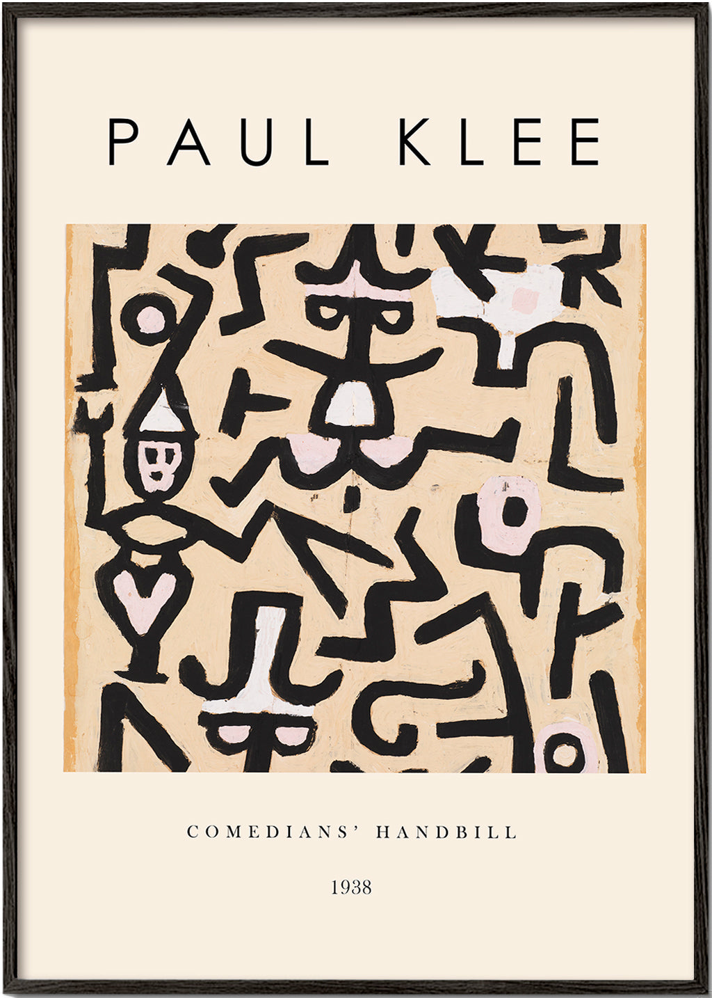 Abstrakt verk Paul Klee linjer och gester 1938