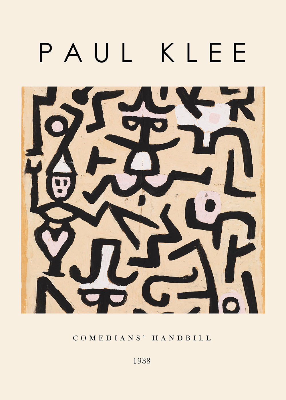 Abstrakt verk Paul Klee linjer och gester 1938