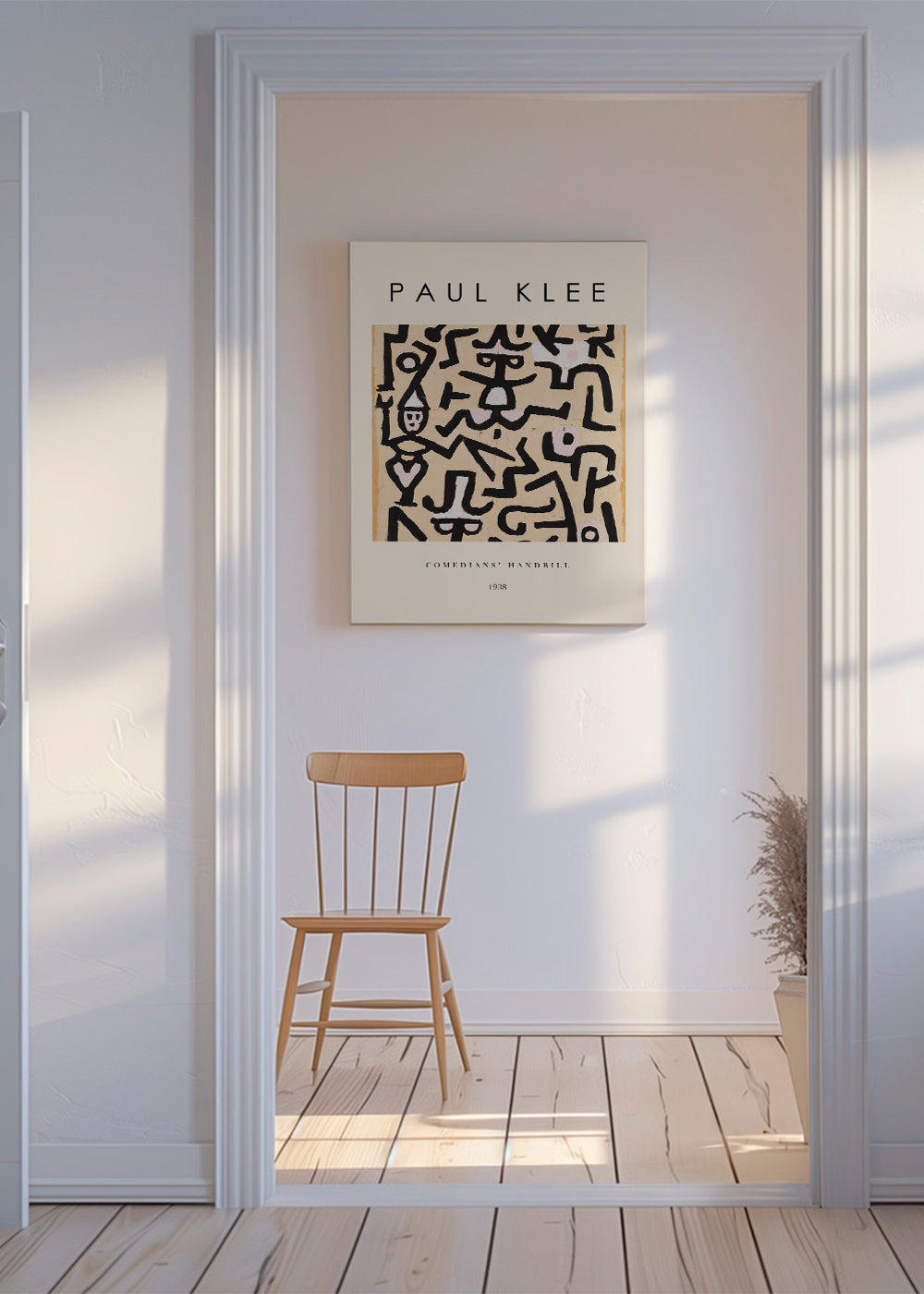 Abstrakt verk Paul Klee linjer och gester 1938