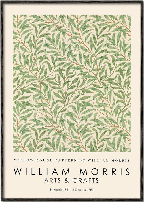 Botanisk poster Willow grenar i Morris-stil