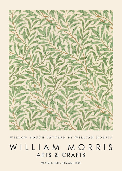 Botanisk poster Willow grenar i Morris-stil