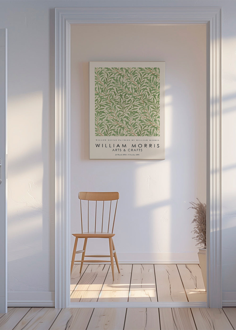 Botanisk poster Willow grenar i Morris-stil