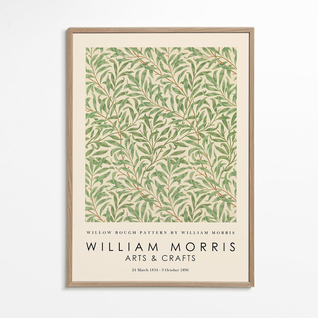 Botanisk poster Willow grenar i Morris-stil