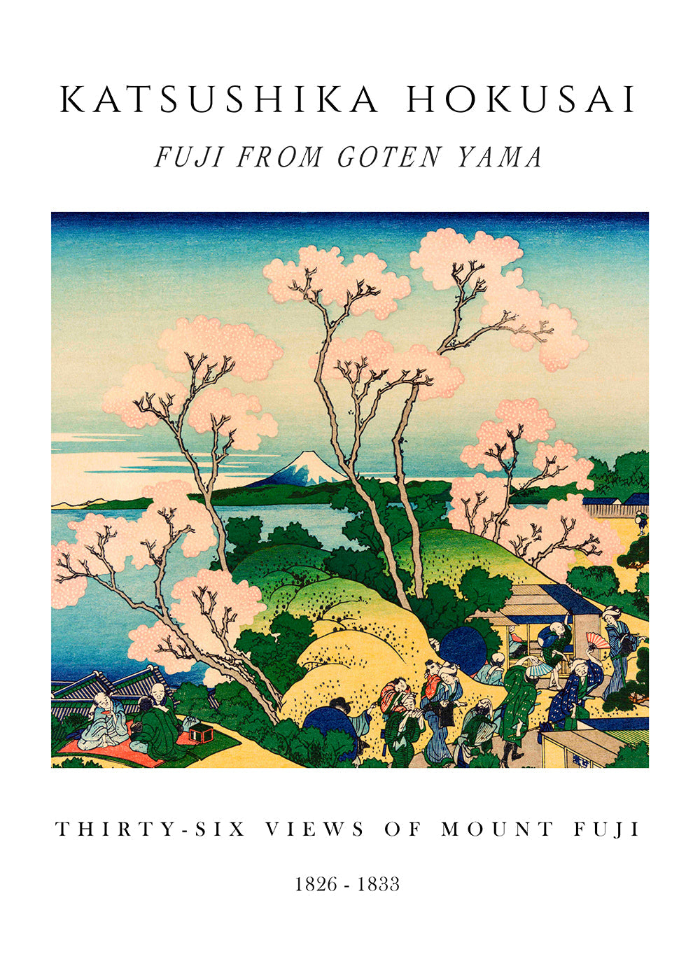 Landskapskonst: Mount Fuji med körsbärsblommor