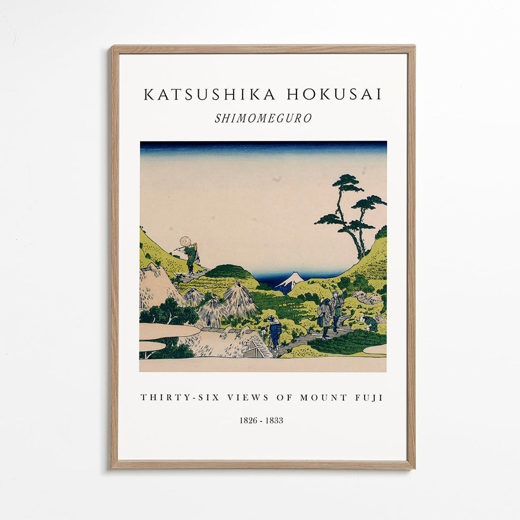 Japanskt landskap med Mount Fuji av Hokusai