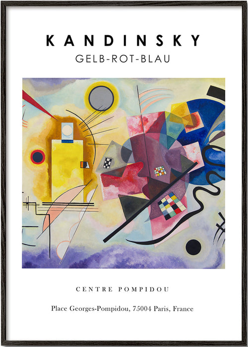 Abstrakt verk i Kandinsky-stil med geometriska former