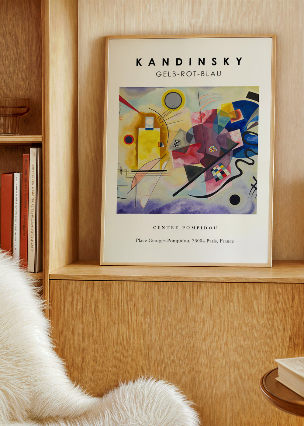 Abstrakt verk i Kandinsky-stil med geometriska former