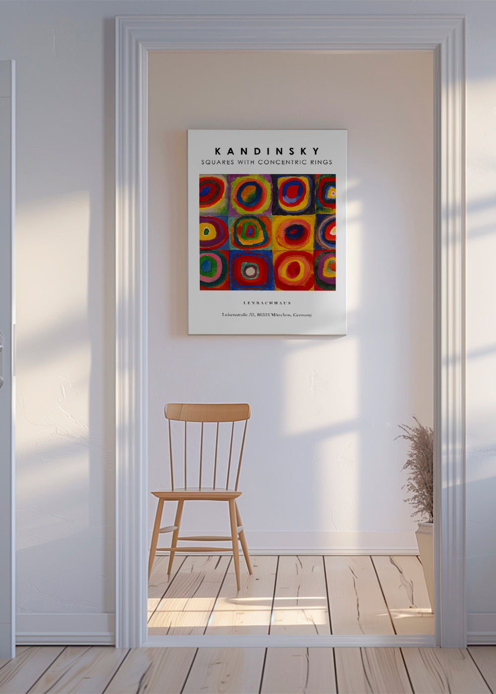 Geometrisk konst Kandinsky rutor och ringar
