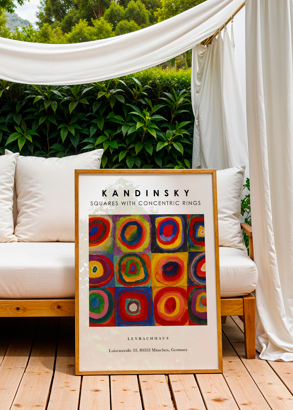 Geometrisk konst Kandinsky rutor och ringar