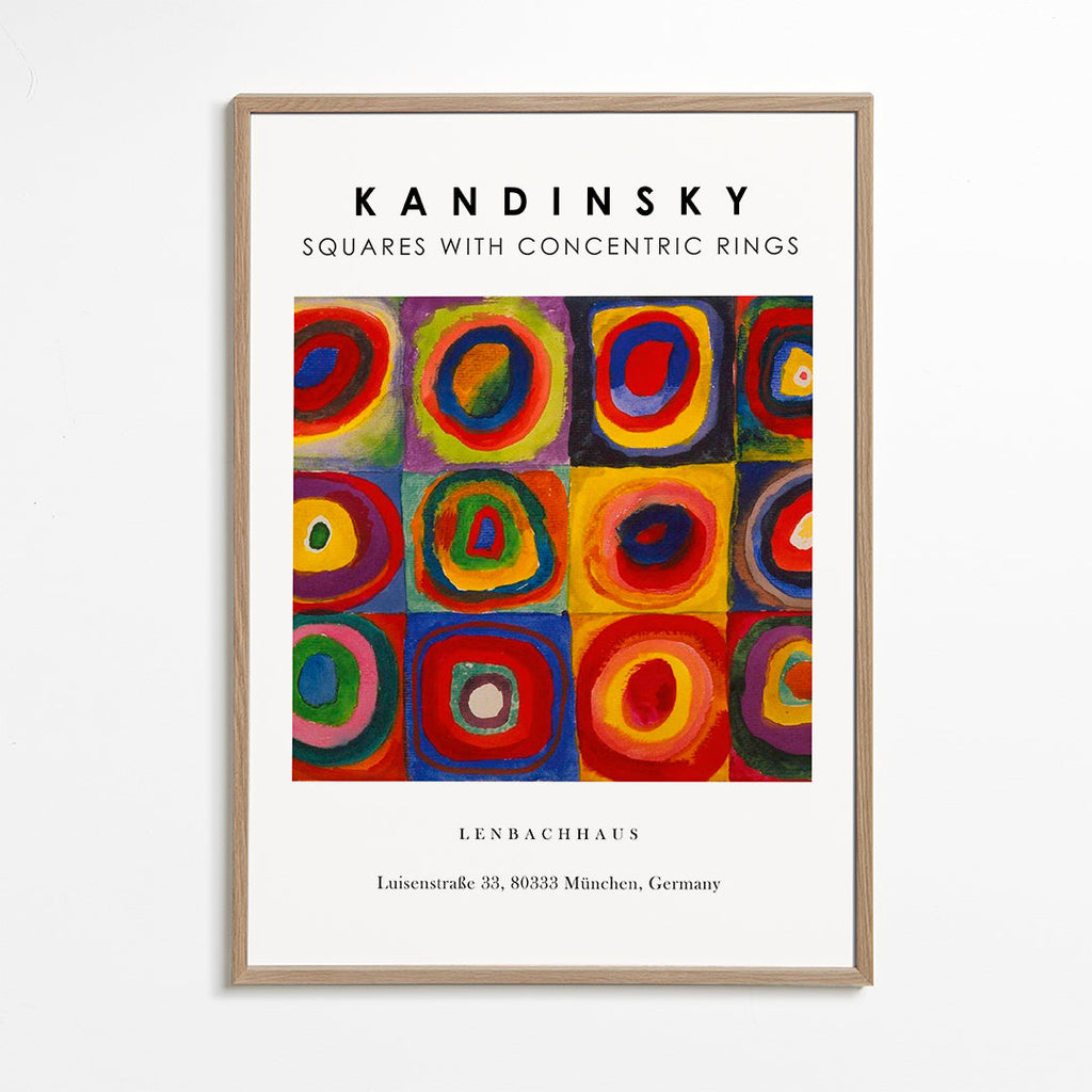 Geometrisk konst Kandinsky rutor och ringar