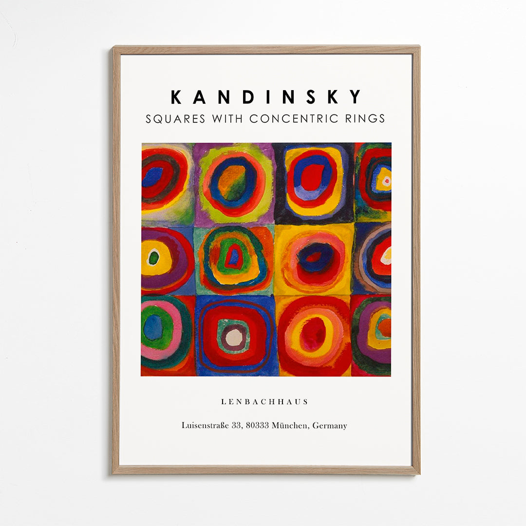Geometrisk konst Kandinsky rutor och ringar