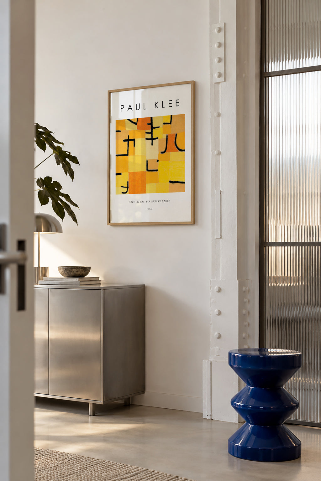 One Who Understands 2 Exhibition White - Paul Klee - Framed poster in an interior