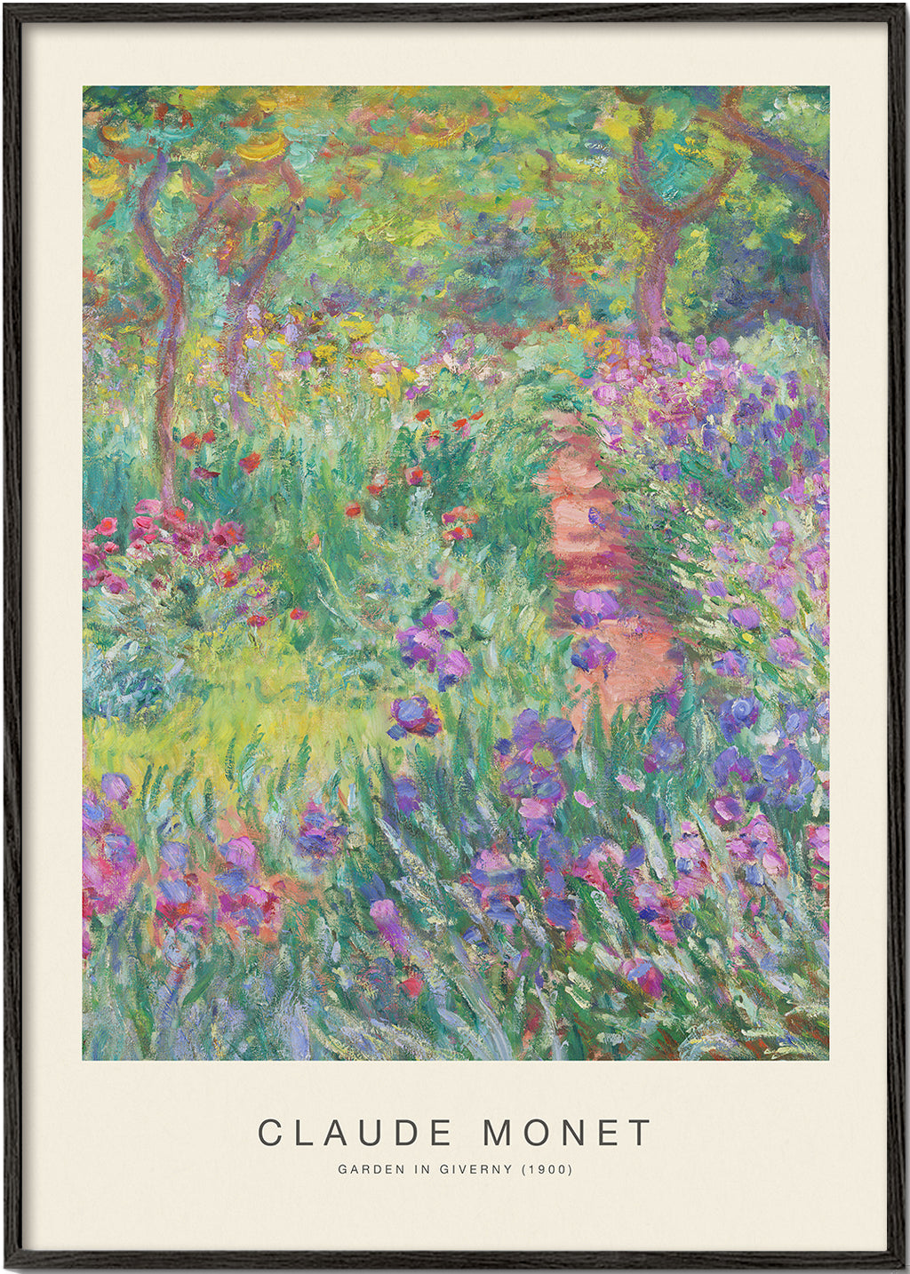 Botanisk poster Giverny trädgård