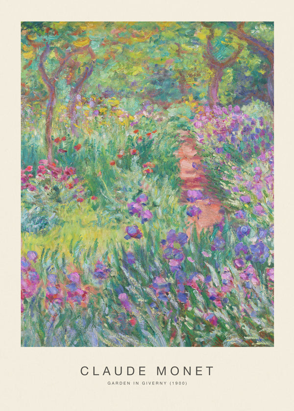 Botanisk poster Giverny trädgård