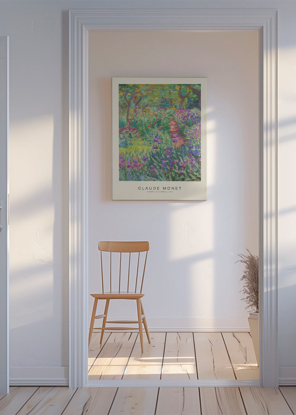 Botanisk poster Giverny trädgård