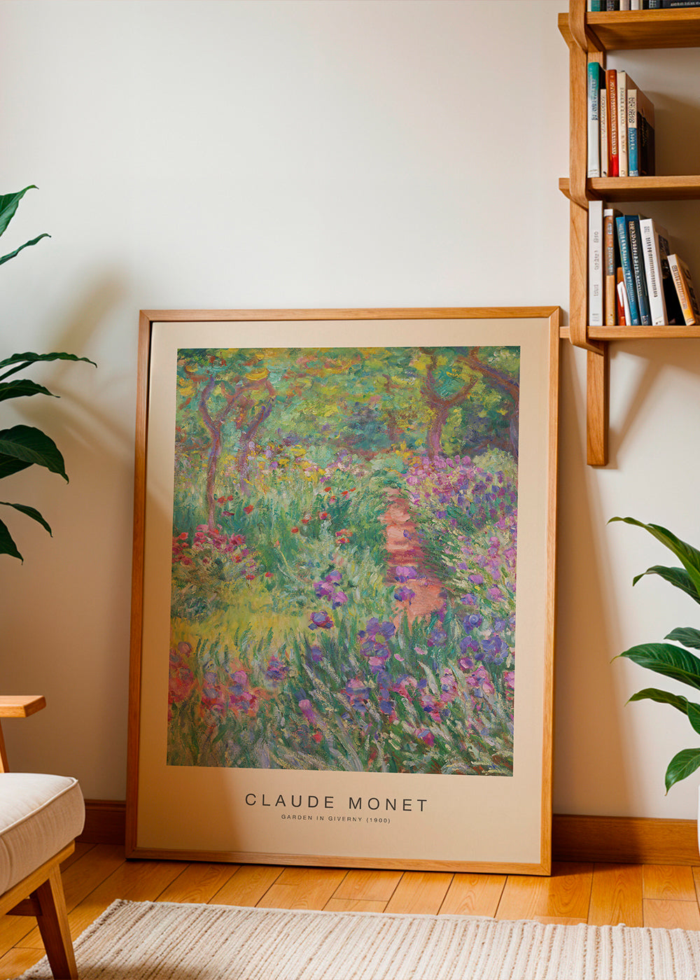 Botanisk poster Giverny trädgård