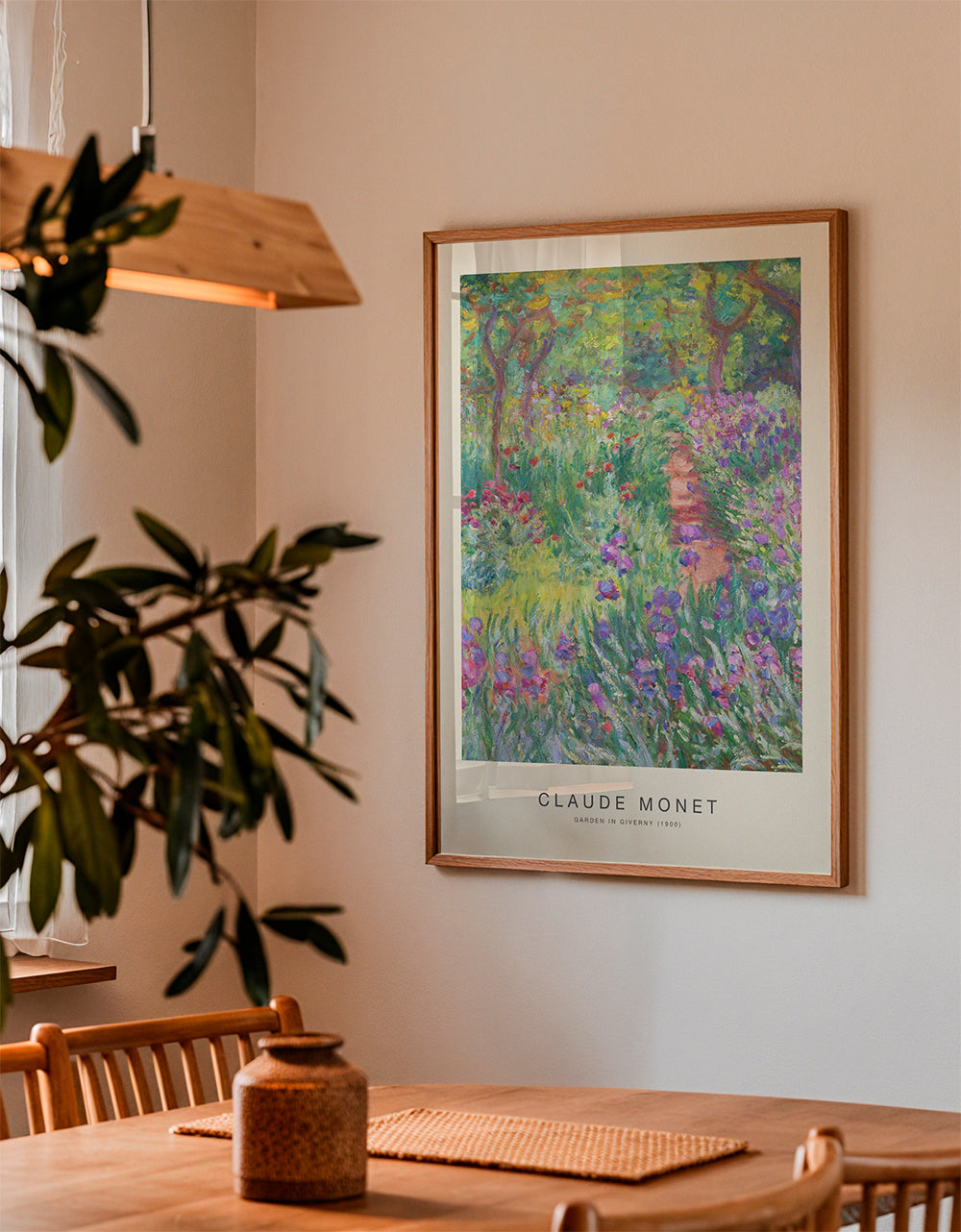 Botanisk poster Giverny trädgård