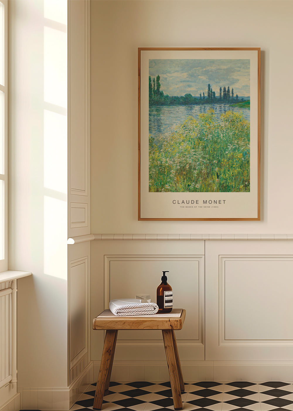 The Banks of the Seine (Special Edition) - Claude Monet - Framed poster in an interior