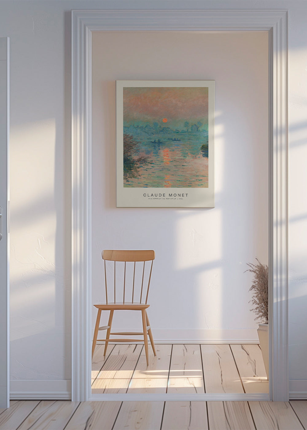 Landskapsmålning: solnedgång över Seine