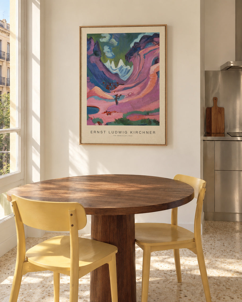 The Amselfluh (Special Edition) - Ernst Ludwig Kirchner - Framed canvas in an interior
